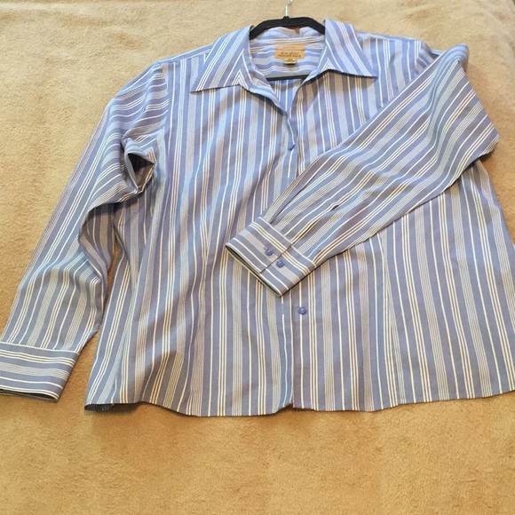 Westbound Woman - Gold Label Tops - Gold Label westbound woman striped blue blouse 18W